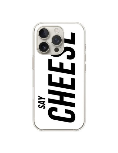 Coque iPhone 16 Pro Say Cheese Smile Blanc - Jonathan Perez