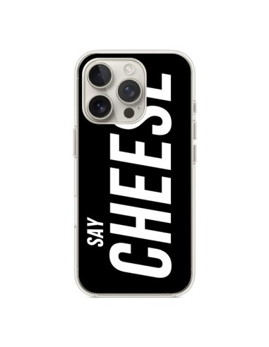 Coque iPhone 16 Pro Say Cheese Smile Noir - Jonathan Perez