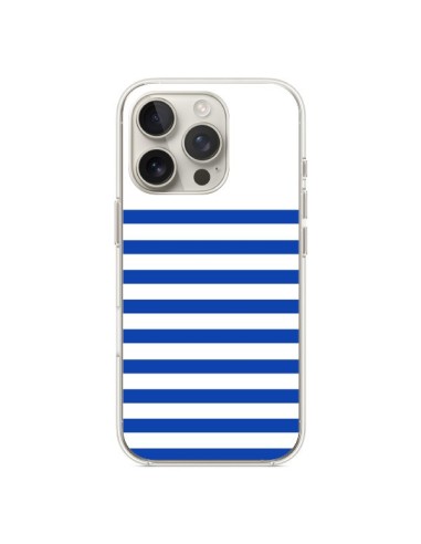 Coque iPhone 16 Pro Mariniere Bleu - Jonathan Perez