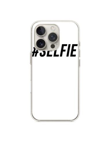 Coque iPhone 16 Pro Hashtag Selfie Noir Vertical - Jonathan Perez