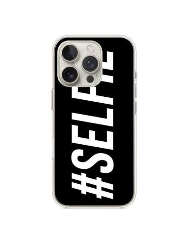 Coque iPhone 16 Pro Hashtag Selfie Noir Horizontal - Jonathan Perez