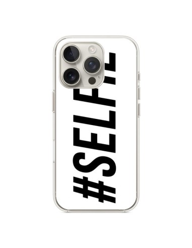 Coque iPhone 16 Pro Hashtag Selfie Blanc Horizontal - Jonathan Perez