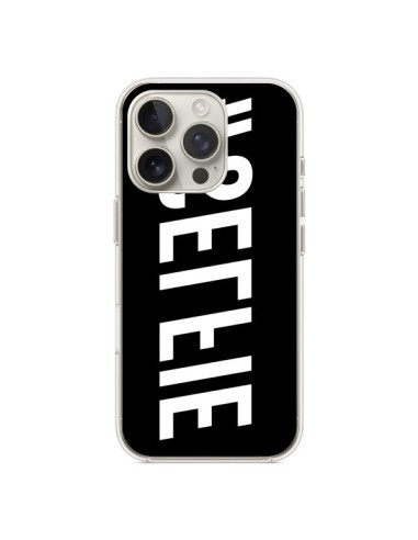 Coque iPhone 16 Pro Hashtag Selfie Blanc Inversé Horizontal - Jonathan Perez