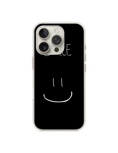 Coque iPhone 16 Pro Smile Souriez Noir - Jonathan Perez