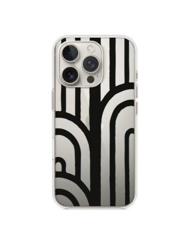 Coque iPhone 16 Pro Geometric Noir Transparente - Dricia Do