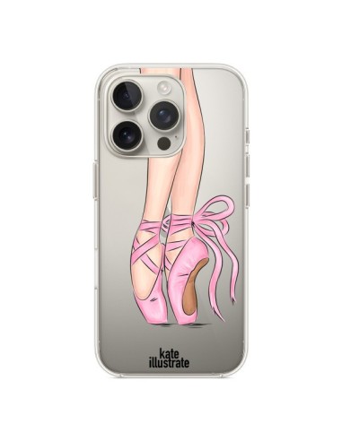 Coque iPhone 16 Pro Ballerina Ballerine Danse Transparente - kateillustrate