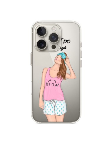 Coque iPhone 16 Pro I Don't Do Mornings Matin Transparente - kateillustrate