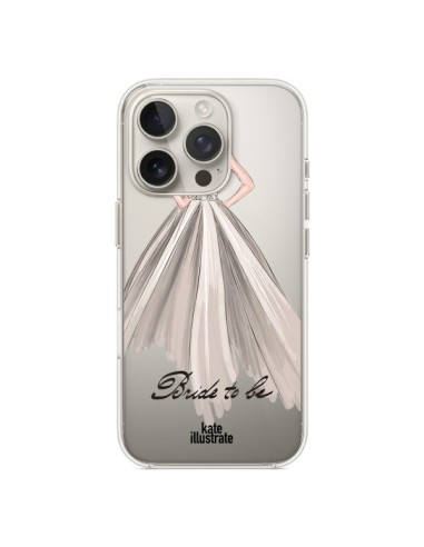 Cover iPhone 16 Pro Bride To Be Sposa Trasparente - kateillustrate