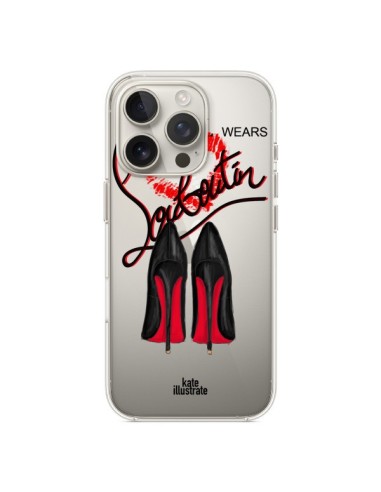 Coque iPhone 16 Pro The Devil Wears Shoes Demon Chaussures Transparente - kateillustrate