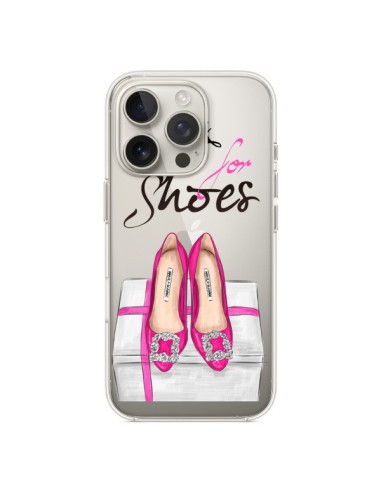 Coque iPhone 16 Pro I Work For Shoes Chaussures Transparente - kateillustrate