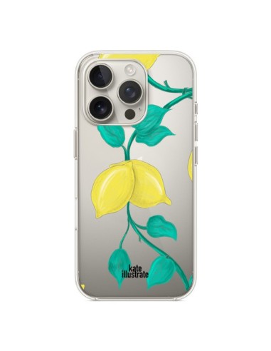 Coque iPhone 16 Pro Lemons Citrons Transparente - kateillustrate