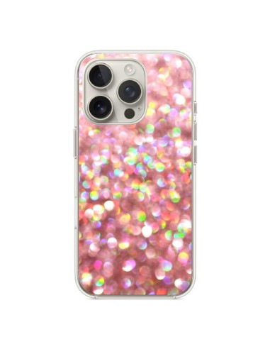 Coque iPhone 16 Pro Paillettes Pinkalicious - Lisa Argyropoulos