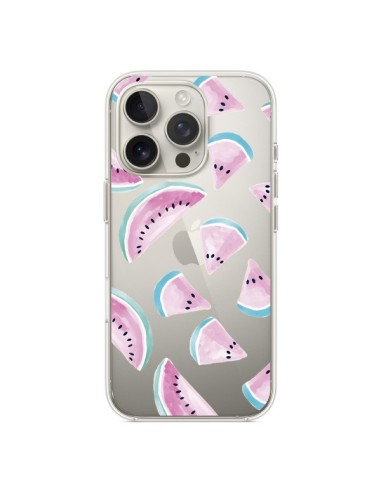 Coque iPhone 16 Pro Pasteque Watermelon Fruit Ete Summer Transparente - Lisa Argyropoulos