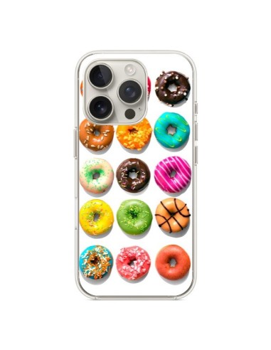 Coque iPhone 16 Pro Donuts Multicolore Chocolat Vanille - Laetitia