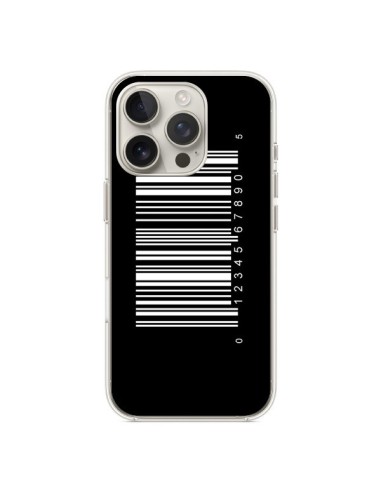 Coque iPhone 16 Pro Code Barres Blanc - Laetitia