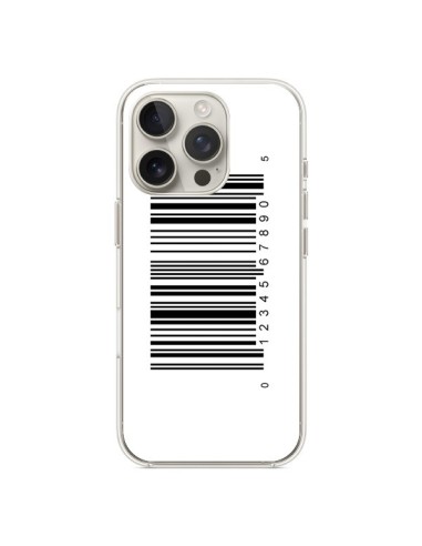 Coque iPhone 16 Pro Code Barres Noir - Laetitia