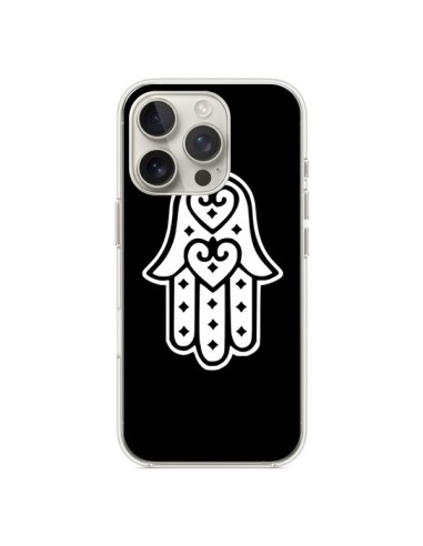 Coque iPhone 16 Pro Main de Fatma Oeil Noir - Laetitia