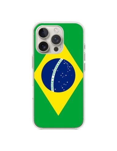 Cover iPhone 16 Pro Bandiera Brasile - Laetitia