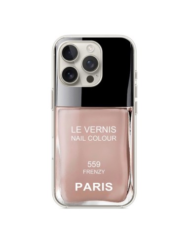 Coque iPhone 16 Pro Vernis Paris Frenzy Beige - Laetitia