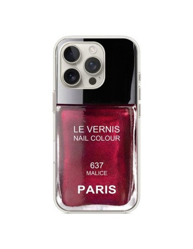 Coque iPhone 16 Pro Vernis Paris Malice Violet - Laetitia