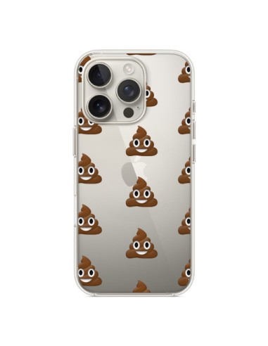 Coque iPhone 16 Pro Shit Poop Emoticone Emoji Transparente - Laetitia