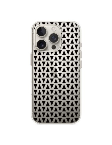 Cover iPhone 16 Pro Triangolo Romi Azteco Nero Trasparente - Laetitia