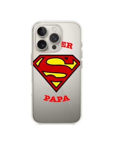 Coque iPhone 16 Pro Super Papa Transparente - Laetitia