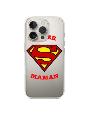 Coque iPhone 16 Pro Super Maman Transparente - Laetitia