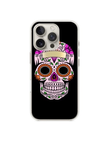 Coque iPhone 16 Pro Tête de Mort Mexicaine Multicolore - Laetitia