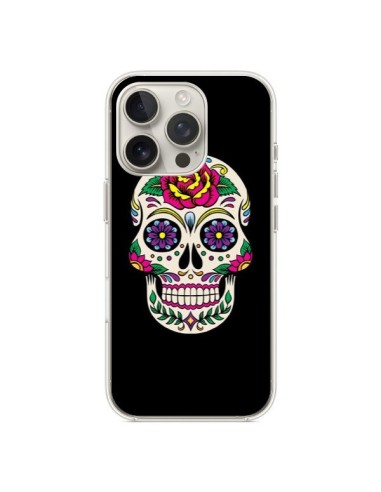 iPhone 16 Pro Case Skull Messicano Multicolor Black - Laetitia