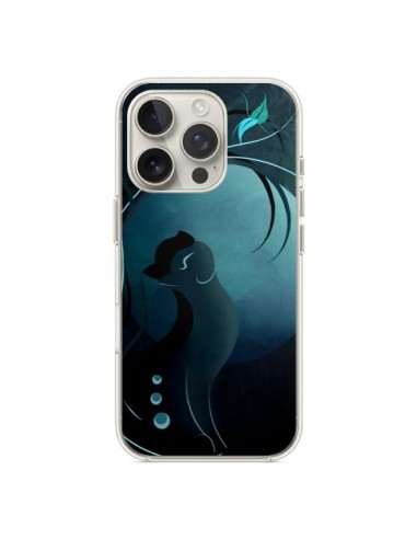 Coque iPhone 16 Pro Chat Clair de Lune Moonlight - LouJah