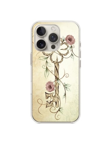 Coque iPhone 16 Pro Key Lucky Clef Flower - LouJah