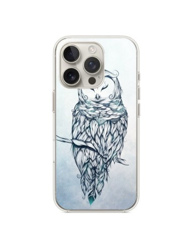 Coque iPhone 16 Pro Snow Owl Chouette Hibou Neige - LouJah