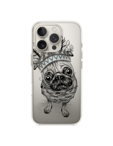 Coque iPhone 16 Pro Chien Roi Bulldog Indien Transparente - LouJah