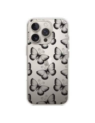 Coque iPhone 16 Pro Papillons Transparente Transparente - LouJah