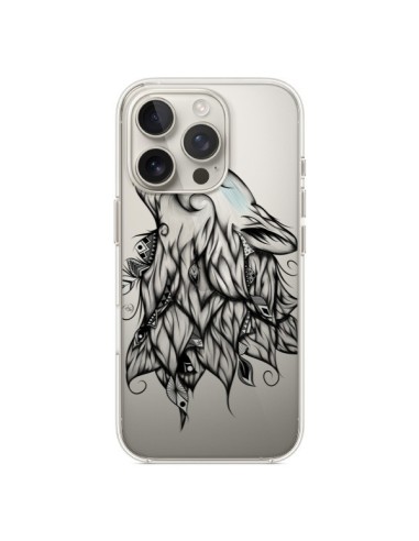 Coque iPhone 16 Pro Loup Hurlant Transparente - LouJah