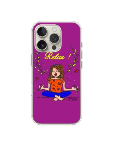 Coque iPhone 16 Pro Fille Relax Zen Yoga - Leellouebrigitte