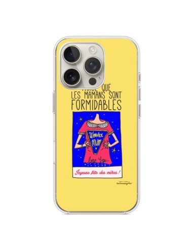 Coque iPhone 16 Pro Parce que les mamans sont formidables Fête des Mères - Leellouebrigitte