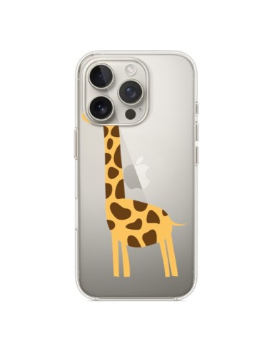 Coque iPhone 16 Pro Girafe Giraffe Animal Savane Transparente - Petit Griffin