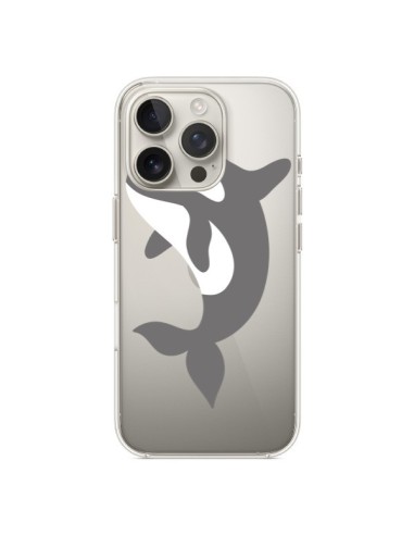 Coque iPhone 16 Pro Orque Orca Ocean Transparente - Petit Griffin