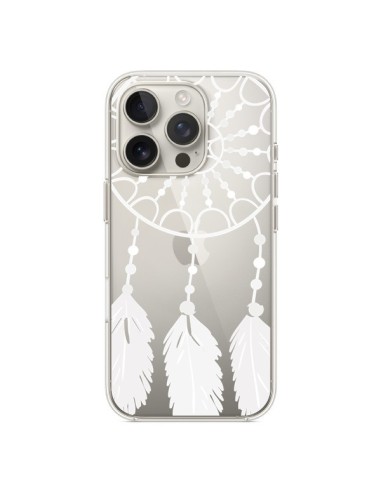 Coque iPhone 16 Pro Attrape Rêves Blanc Dreamcatcher Transparente - Petit Griffin