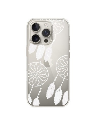 Coque iPhone 16 Pro Attrape Rêves Blanc Dreamcatcher Triple Transparente - Petit Griffin