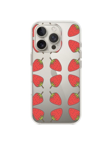 Coque iPhone 16 Pro Fraise Fruit Strawberry Transparente - Petit Griffin