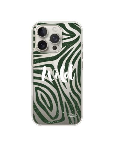 Coque iPhone 16 Pro Wild Zebre Jungle Transparente - Lolo Santo