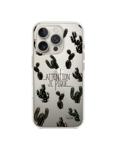 Coque iPhone 16 Pro Cactus Je Pique Transparente - Lolo Santo