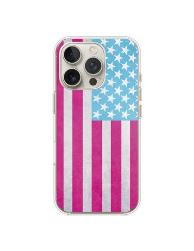 Cover iPhone 16 Pro Bandiera USA Vintage - Mary Nesrala