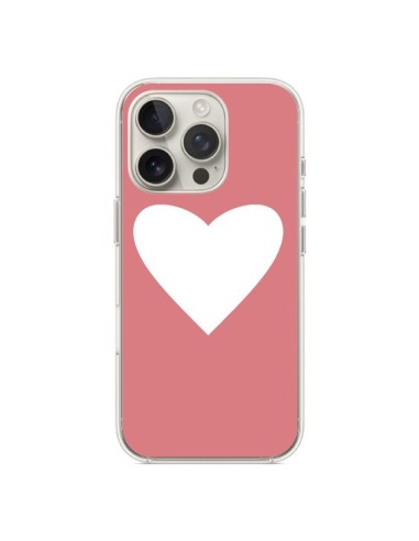 Coque iPhone 16 Pro Coeur Corail - Mary Nesrala