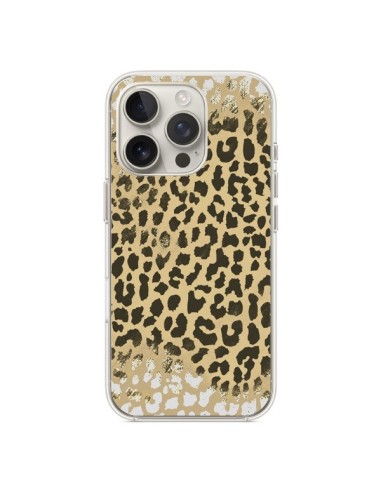 Coque iPhone 16 Pro Leopard Golden Or Doré - Mary Nesrala