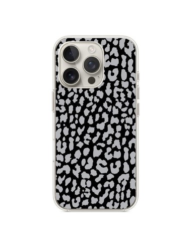 Coque iPhone 16 Pro Leopard Gris - Mary Nesrala