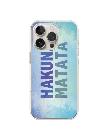 Coque iPhone 16 Pro Hakuna Matata Roi Lion Bleu - Mary Nesrala